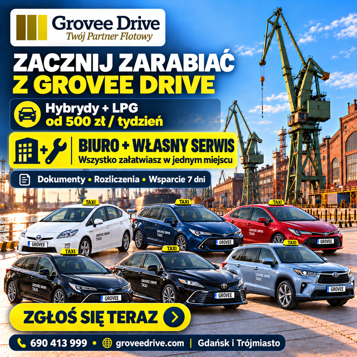Grovee Drive — hybrydy z LPG, biuro i własny serwis w jednym miejscu